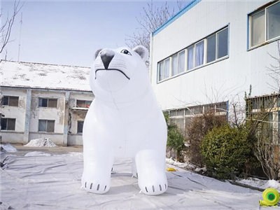White Inflatable Bear Barry Factory BY-AD-066